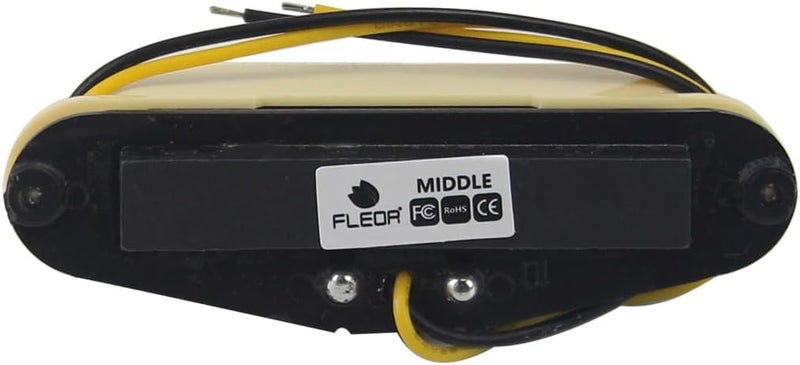FLEOR Single Coil Pickup Ceramic Cream Middle Pickup Fit ST Style Electric Guitar - Image 3